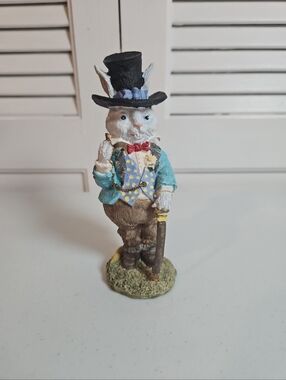 Edward Carrots Victorian Easter Bunny  1993  Decor Holiday Ceramic Whimsical 90s